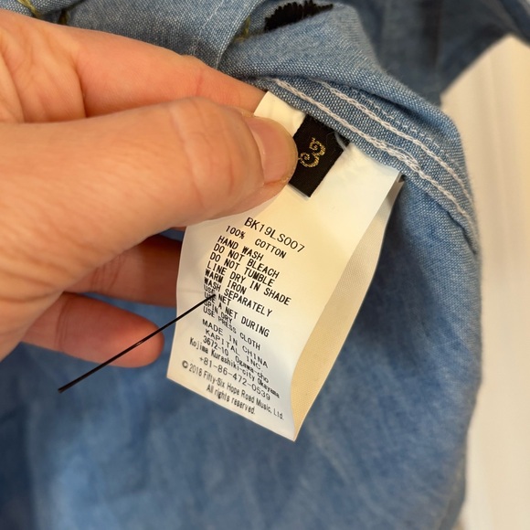 KAPITAL - Bob Marley Embroidered Cotton-Chambray Shirt - Light blue size medium - Picture 9 of 14